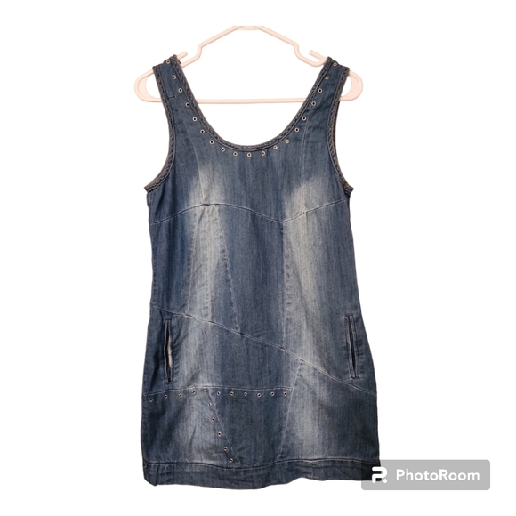 MANGO denim mini-dress US M - Picture 1 of 4